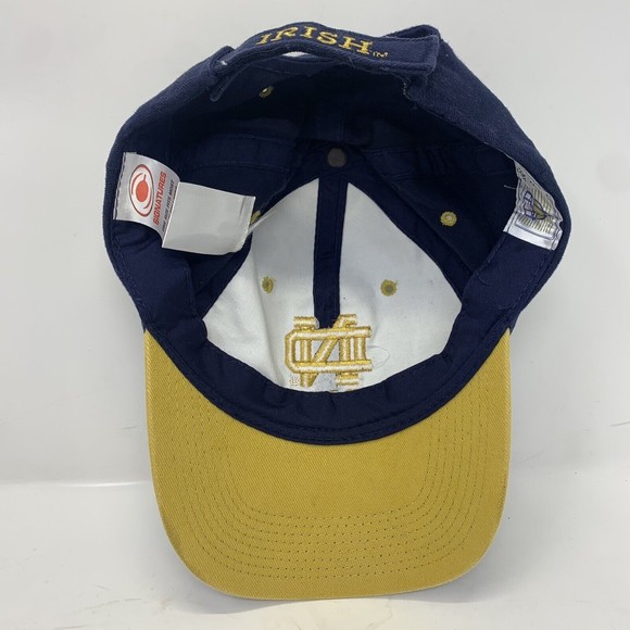 Vintage Notre Dame Fighting Irish Hat Blue Sports Cap Adjustable Strap - Picture 5 of 8